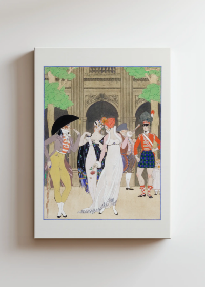 Art Deco George Barbier Bal 1921 obraz na płótnie