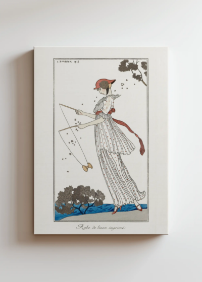 Robe de linon imprimé George Barbier Art Deco obraz na płótnie