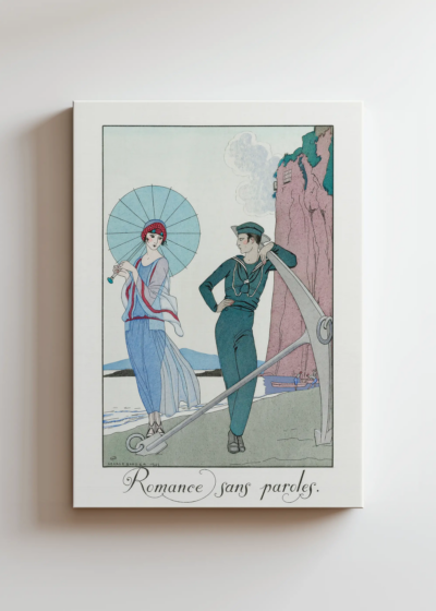 Romance sans paroles Kobieta z Marynarzem George Barbier art déco obraz na płótnie