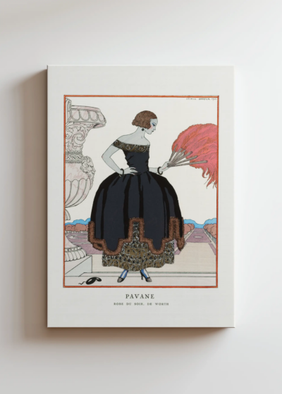 Pavane Kobieta z wachlarzem George Barbier 1921 art deco obraz na płótnie
