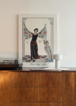 Art Deco George Barbier kobieta w szacie nad morzem obraz na płótnie