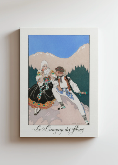 Górale Le Langage des Fleurs George Barbier Art Deco obraz na płótnie
