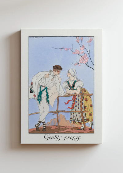 Miłe słowa Gentils propos górale George Barbier art déco 1921 obraz na płótnie