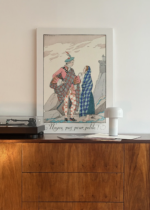 Art Deco George Barbier romantyczna scena pod zamkiem obraz na płótnie