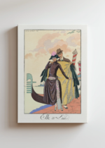 Art Deco Ona i On Elle et Lui George Barbier 1921 gondola obraz na płótnie