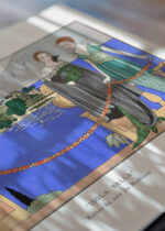 Zbliżenie na detale plakatu: Isola Bella Piękna Wyspa Maggiore George Barbier 1914 Art Deco