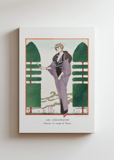 kwiat zimowit Les Colchiques George Barbier Art Deco 1913 obraz na płótnie
