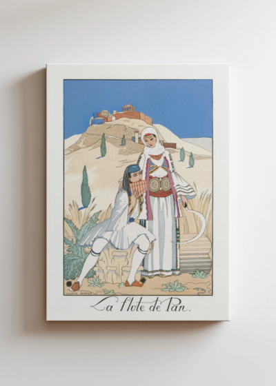 Fletnia Pana La Flûte de Pan George Barbier Art Deco Grecja Akropol obraz na płótnie