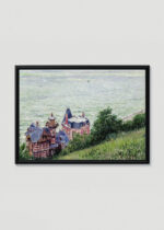 Plakat w drewnianej czarnej ramce: Wille w Villers-sur-Mer Gustave Caillebotte