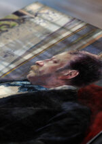 Zbliżenie na detale plakatu: Portret mężczyzny 1880 Gustave Caillebotte impresjonizm