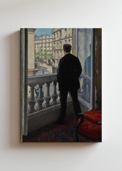 Młody człowiek przy oknie Gustave Caillebotte 1876 obraz na płótnie