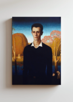 Grant Wood portret mężczyzny amerykański realizm obraz na płótnie