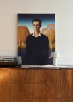 Grant Wood portret mężczyzny amerykański realizm obraz na płótnie