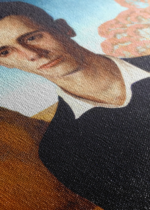 Grant Wood portret mężczyzny amerykański realizm obraz na płótnie