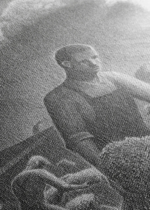 Młoda kukurydza Grant Wood amerykański regionalizm obraz na płótnie