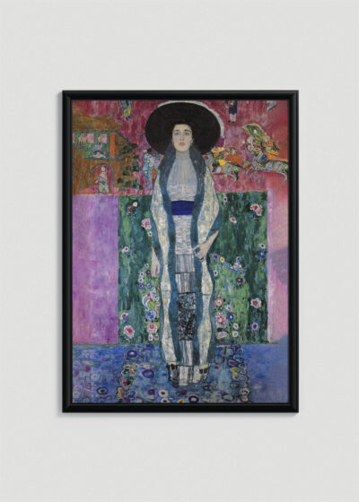Plakat w drewnianej czarnej ramce: Adele Bloch-Bauer II Gustav Klimt reprodukcja