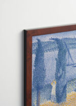 Plakat oprawiony w drewnianą brązową ramkę Vintage Italia: Henri-Edmond Cross pointylizm Morze Śródziemne