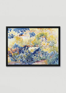 Plakat w drewnianej czarnej ramce: Henri-Edmond Cross neoimpresjoniści krajobraz