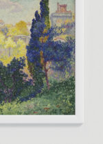 Zbliżenie na detale plakatu oprawionego w drewnianą białą ramkę od Plakatello®: Henri-Edmond Cross neoimpresjionizm pointylizm