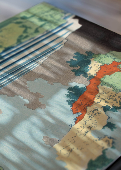 Zbliżenie na detale plakatu: Ono no Takamura wodospad Katsushika Hokusai