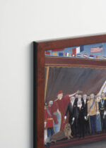 Plakat oprawiony w drewnianą brązową ramkę Vintage Italia: Przedstawiciele ludów Henri Rousseau naiwizm reprint