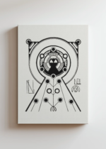 mandala 1910 Samuel Mesquita czarno-biały geometryczny obraz na płótnie