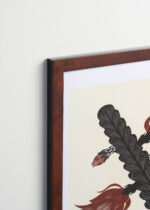 Plakat oprawiony w drewnianą brązową ramkę Vintage Italia: Kaktus w rozkwicie 1929 Samuel Jessurun de Mesquita