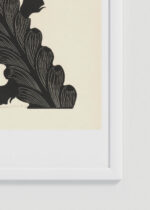 Zbliżenie na detale plakatu oprawionego w drewnianą białą ramkę od Plakatello®: Kaktus w rozkwicie 1929 Samuel Jessurun de Mesquita