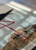 Zbliżenie na detale plakatu: Długonoga Avoceta - John James Audubon Birds of America