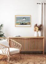 Aranżacja wnętrza, na ścianie wisi plakat w ramce: Sandwich Tern - rycinę Johna Jamesa Audubona