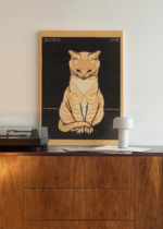 kot drzeworyt Julie de Graag 1918 vintage grafika obraz na płótnie