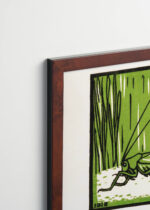 Plakat oprawiony w drewnianą brązową ramkę Vintage Italia: konik polny Julie de Graag 1918 vintage grafika