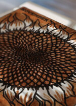 Zbliżenie na detale plakatu: słonecznik listopad Julie de Graag 1917 vintage