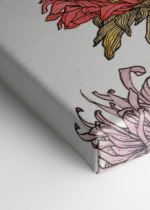chryzantemy Julie de Graag botaniczny Art Nouveau obraz na płótnie