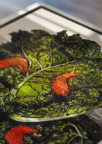 Zbliżenie na detale plakatu: kapusta i ślimaki Julie de Graag Art Nouveau vintage