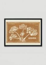 Plakat w drewnianej czarnej ramce: Akelei Orlik Julie de Graag 1913 Art Nouveau