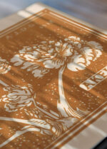 Zbliżenie na detale plakatu: Akelei Orlik Julie de Graag 1913 Art Nouveau