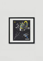 Plakat w drewnianej czarnej ramce: Kandinsky Małe Światy VII (Kleine Welten VII) abstrakcjonizm