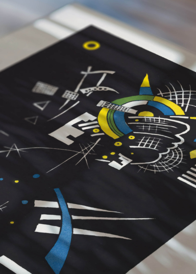 Zbliżenie na detale plakatu: Kandinsky Małe Światy VII (Kleine Welten VII) abstrakcjonizm