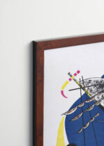 Plakat oprawiony w drewnianą brązową ramkę Vintage Italia: Wassily Kandinsky Małe Światy II (Kleine Welten II) 1922 abstrakcja