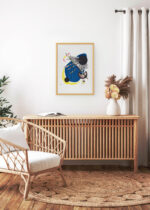 Aranżacja wnętrza, na ścianie wisi plakat w ramce: Wassily Kandinsky Małe Światy II (Kleine Welten II) 1922 abstrakcja
