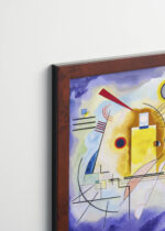 Plakat oprawiony w drewnianą brązową ramkę Vintage Italia: Kandinsky Żółty-czerwony-niebieski 1925 abstrakcja