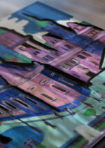 Zbliżenie na detale plakatu: Drezno Schloßplatz 1926 Ernst Ludwig Kirchner ekspresjonistyczny