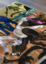 Zbliżenie na detale plakatu: Krowy wiosną 1933 Ernst Ludwig Kirchner ekspresjonizm