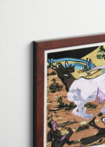 Plakat oprawiony w drewnianą brązową ramkę Vintage Italia: Krowy wiosną 1933 Ernst Ludwig Kirchner ekspresjonizm