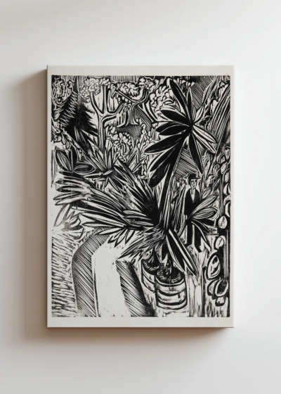Jena Ernst Ludwig Kirchner tropikalne liście drzeworyt obraz na płótnie
