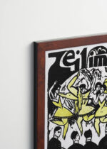 Plakat oprawiony w drewnianą brązową ramkę Vintage Italia: Tancerki w Pałacu Lodowym 1912 Ernst Ludwig Kirchner