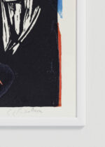 Zbliżenie na detale plakatu oprawionego w drewnianą białą ramkę od Plakatello®: Bitwy Agonie Miłości 1915 Ernst Ludwig Kirchner ekspresjonizm