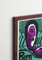 Plakat oprawiony w drewnianą brązową ramkę Vintage Italia: Ernst Ludwig Kirchner Bern Kunsthalle Davos März 33