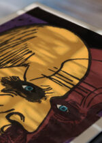 Zbliżenie na detale plakatu: Głowa Dr. Bauera (Kopf Dr. Bauer) Ernst Ludwig Kirchner